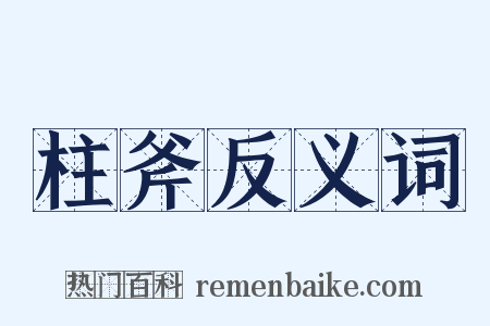 柱斧反义词是什么意思的图片